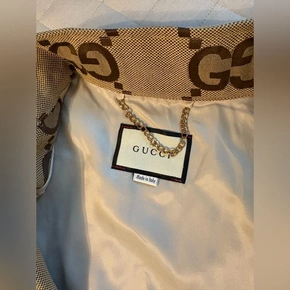 Gucci Jumbo GG Canvas - Tan/Beige Monogram Jacket